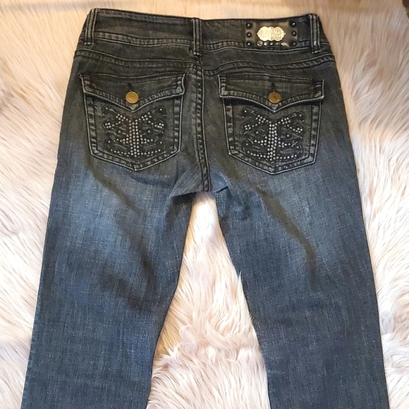 ⛓BUFFALO: Biker Jeans《Sandrine》 Low-Rise. Size 28 Used as New - Picture 3 of 10